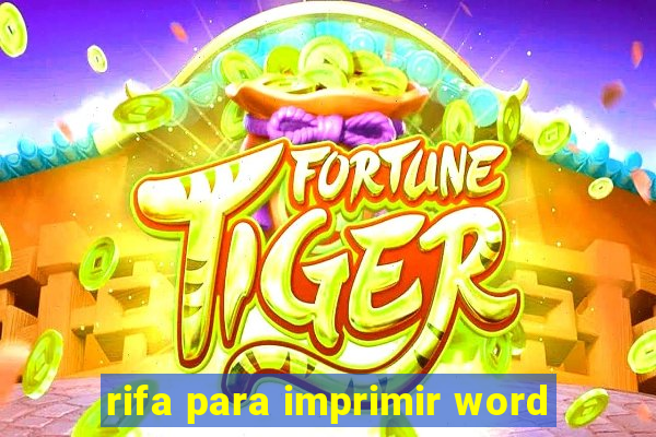 rifa para imprimir word